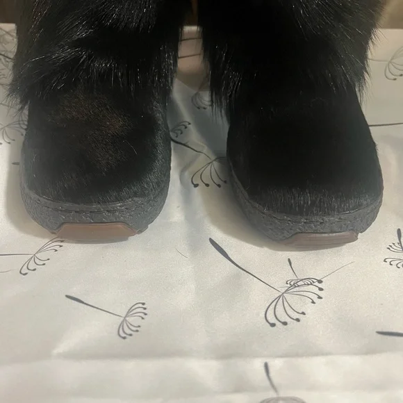 Oscar Sport Julia Genuine Fur Apres Ski  Hiking Boots Wool Lined Boots  37/ 6.5 - Picture 4 of 10